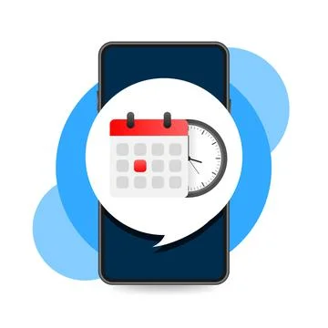 Illustration for concept design. Planner design. Clock icon vector. Time icon Stockillustratie