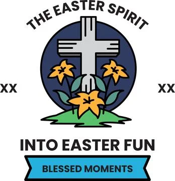 A illustration in the concept of Easter in line drawing style Stockillustratie