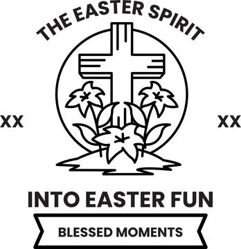 A illustration in the concept of Easter in line drawing style Stockillustratie