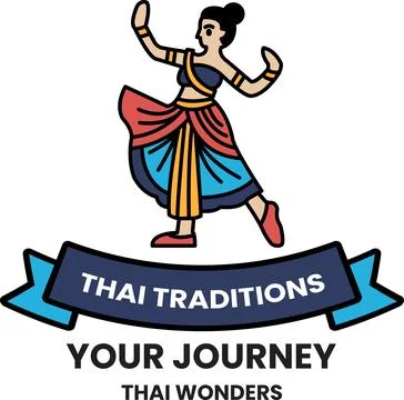 Illustration in the concept of Thai dancer in line style Illustrazione stock