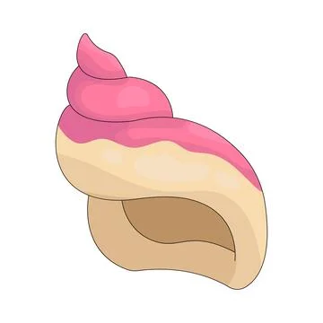 Illustration of conch shell Illustrazione stock