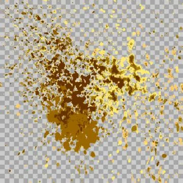 Illustration of confetti explosion effect isolated on transparent gray Stock Illustration