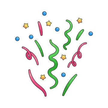 Illustration of confetti explosion Stock Illustration