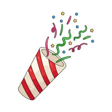 Illustration of confetti popper Stock Illustration