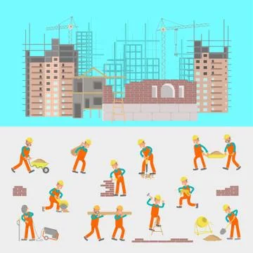 Illustration of construction Stock Illustration