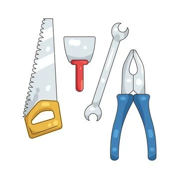 Illustration of Construction tools Stock Illustration