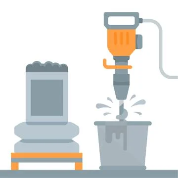 Illustration of Construction Work. Ilustração Stock