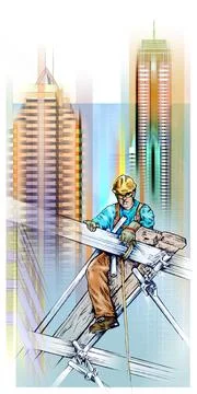Illustration Of Construction Worker Stock Illustration