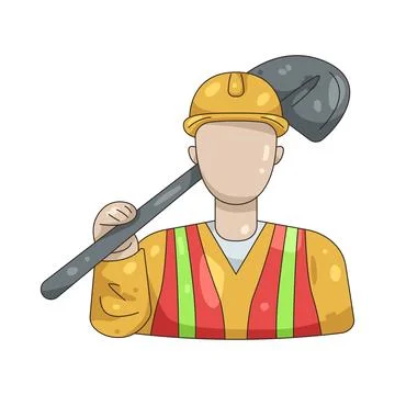 Illustration of construction worker Stock Illustration
