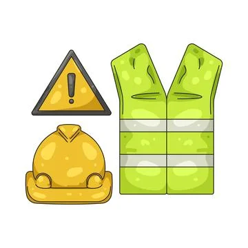 Illustration of Construction worker safety Stock Illustration