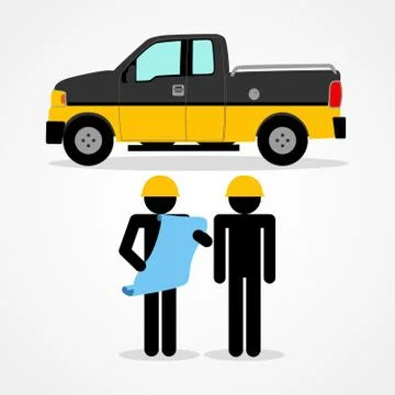 Illustration of a construction workers 스톡 일러스트