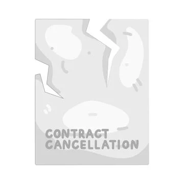 Illustration of Contract Cancellation イラスト素材