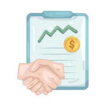 Illustration of contract Stock Illustration