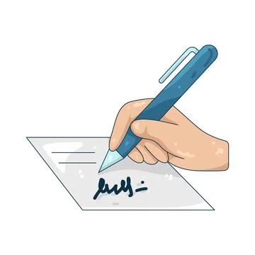 Illustration of contract Stockillustratie