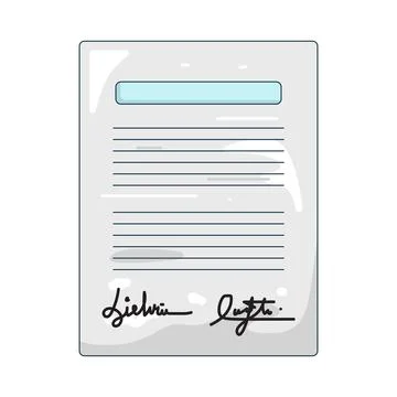 Illustration of contract Stockillustratie