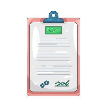 Illustration of contract Stockillustratie