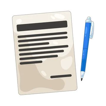 Illustration of contract Stock Illustration