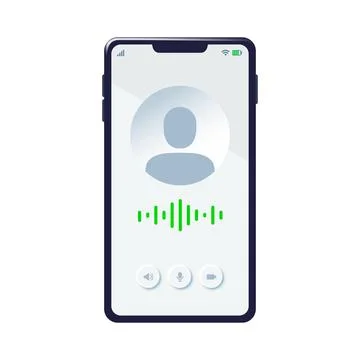 Illustration of a conversation on a smartphone Stock Illustration
