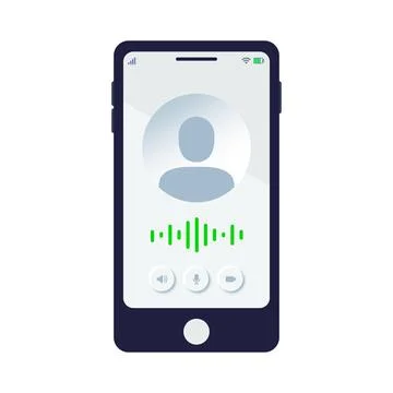 Illustration of a conversation on a smartphone Stock Illustration