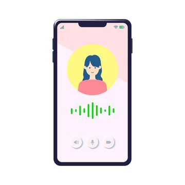 Illustration of a conversation on a smartphone Stock Illustration