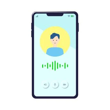Illustration of a conversation on a smartphone Stock Illustration