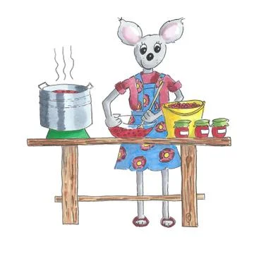 Illustration cooking jam Stock Illustration