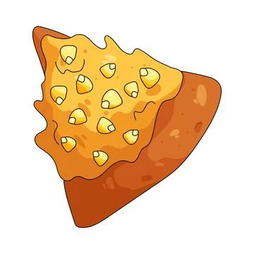 Illustration of corn pizza Stock Illustration