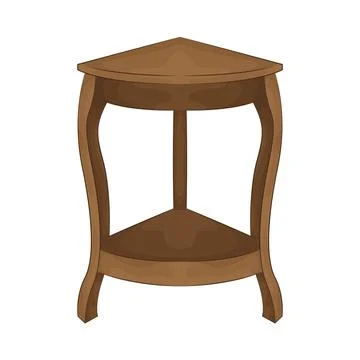 Illustration of corner table Stock Illustration