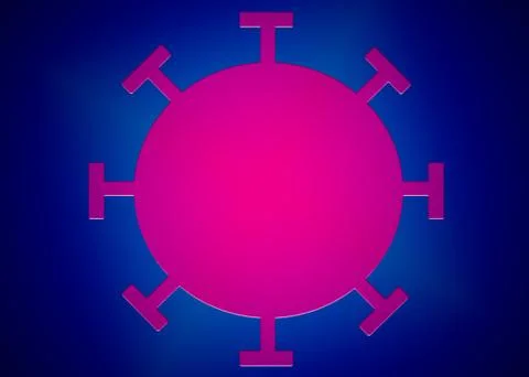 Illustration of coronavirus cell Stock Illustration