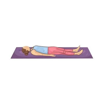 Illustration of Corpse pose Stock Illustration