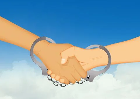 Illustration of corruption Stock Illustration