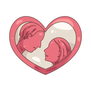 Illustration of Couple Ilustração Stock