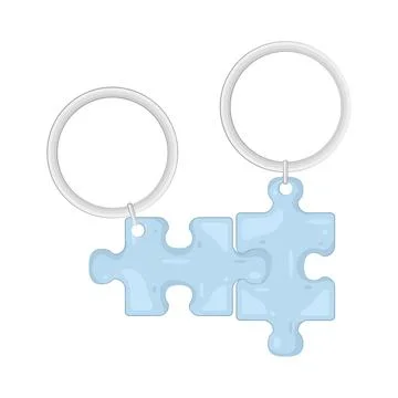Illustration of Couple keychain Illustrazione stock