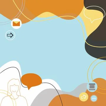 Illustration Of Couple Speaking In Chat Cloud Exchanging Messages Talking About Illustrazione stock