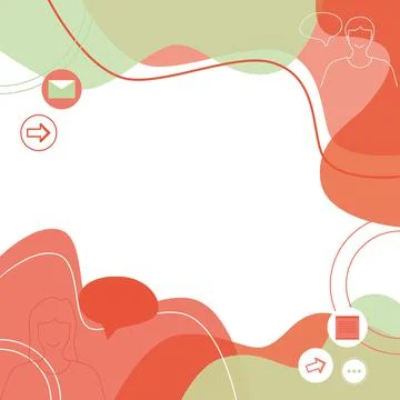 Illustration Of Couple Speaking In Chat Cloud Exchanging Messages Talking About Illustrazione stock