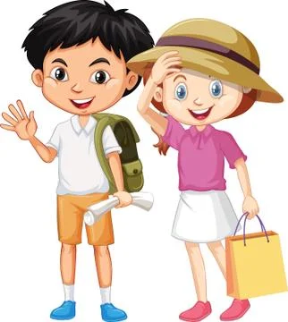 Illustration of couple, with white background vector-eps Stock-Illustration