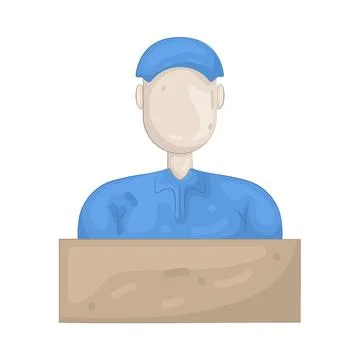 Illustration of courier Stock Illustration