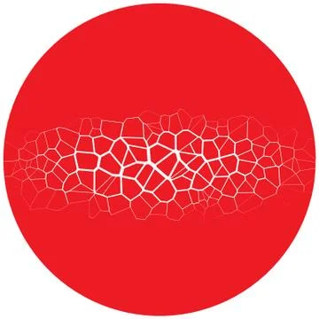 Illustration. cracking and scattering circle. Stock Illustration