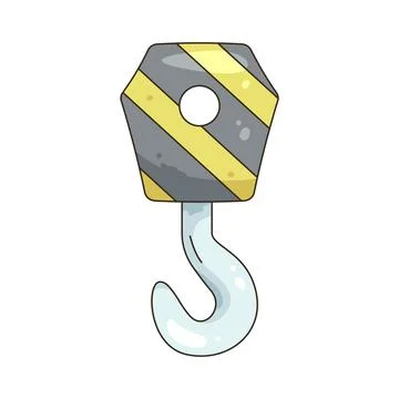 Illustration of crane hook Ilustração Stock