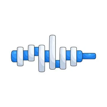 Illustration of crankshaft Ilustração Stock