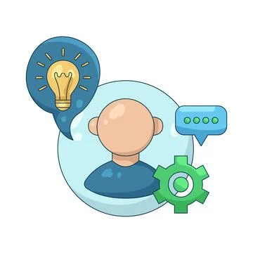Illustration of creative person Illustrazione stock