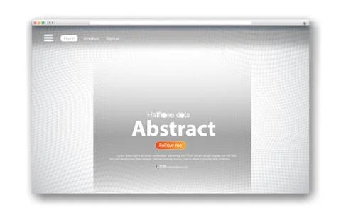 Illustration of  Creative web interface design. Abstract black and white dott Illustrazione stock