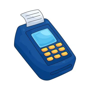 Illustration of credit card machine Stock Illustration