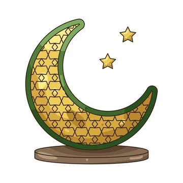 Illustration of crescent moon Stock Illustration