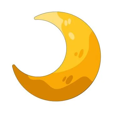 Illustration of crescent moon Stock Illustration