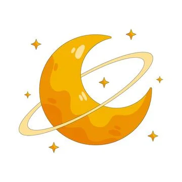 Illustration of crescent moon Stock Illustration