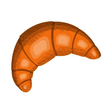 Illustration of a croissant, vector on a white background. Stock Illustration