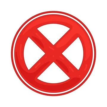 Illustration of cross mark Illustrazione stock