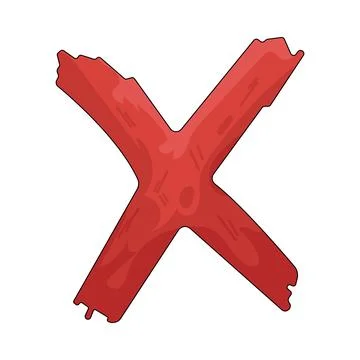Illustration of cross mark 스톡 일러스트