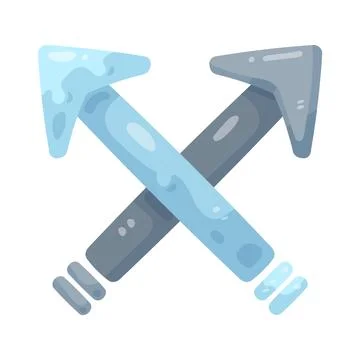 Illustration of crossing arrows Stock Illustration